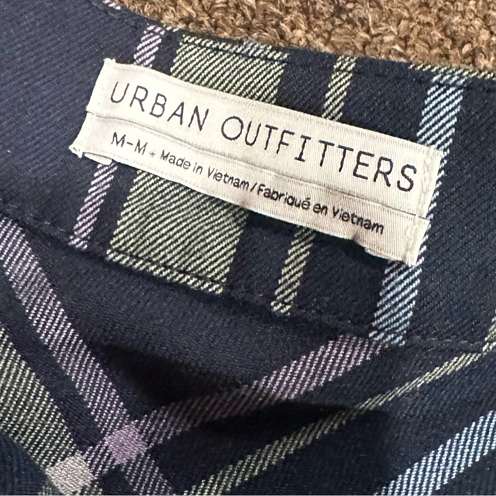 EUC Urban Outfitters Plaid pleated Ladies Skirt Blue Yellow M - Picture 2 of 3